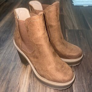 Brown Suede Ankle Boots